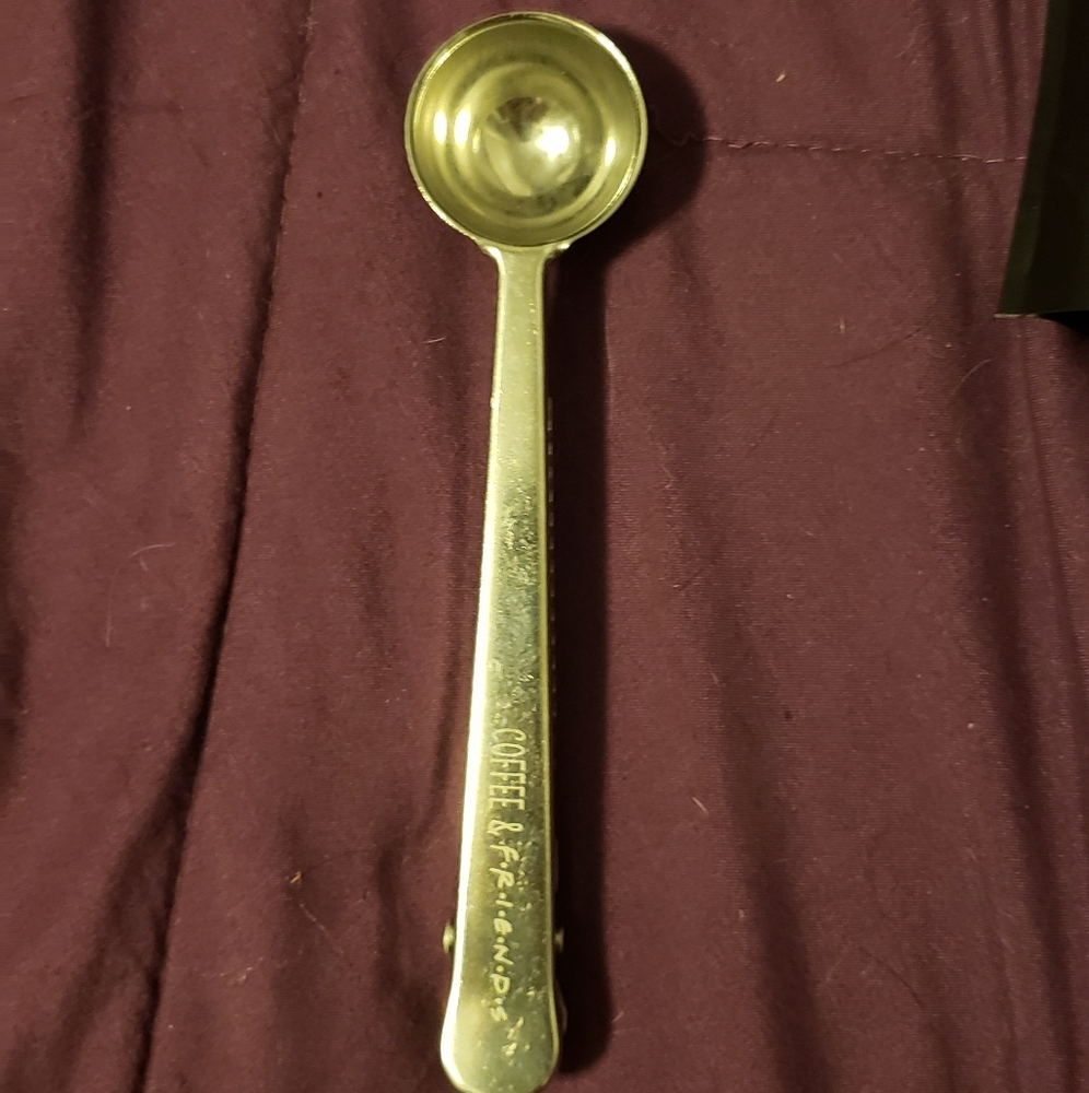 Friends themed coffee scoop/clamp
